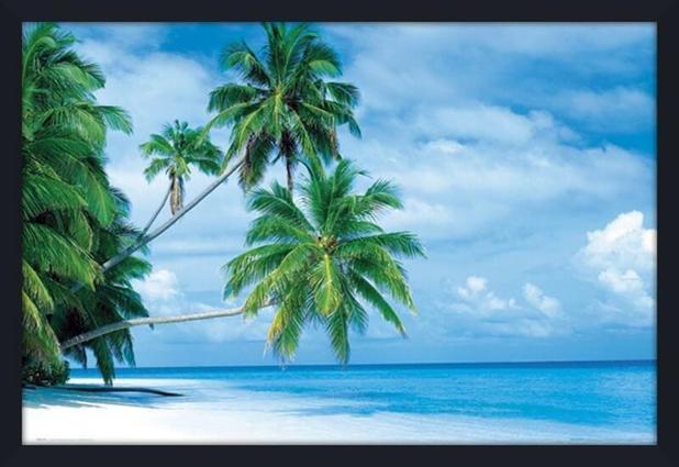 Quadro Decorativo Poster Emoldurado Praia Agua Cristalina 94x64cm - Decore pronto Menor preço em Quadro Decorativo Poster Emoldurado Praia Agua Cristalina 94x64cm - Decore pronto