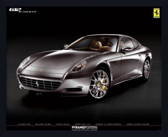 Quadro Decorativo Poster Ferrari 612 Scaglietti s/ Vidro 50x40cm - Decore pronto Menor preço em Quadro Decorativo Poster Ferrari 612 Scaglietti s/ Vidro 50x40cm - Decore pronto