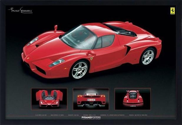 Quadro Decorativo Poster Ferrari Enzo s/ Vidro 90x60cm - Decore pronto Menor preço em Quadro Decorativo Poster Ferrari Enzo s/ Vidro 90x60cm - Decore pronto