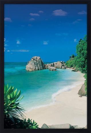 Quadro Decorativo Poster Paraíso Praia Deserta s/ Vidro 60x90cm - Decore pronto Menor preço em Quadro Decorativo Poster Paraíso Praia Deserta s/ Vidro 60x90cm - Decore pronto