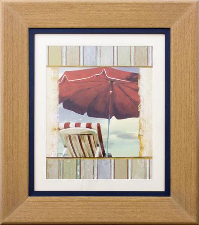 Quadro Decorativo Praia Guarda Sol Vermelho e Cadeira 50x60cm - Decore pronto Menor preço em Quadro Decorativo Praia Guarda Sol Vermelho e Cadeira 50x60cm - Decore pronto