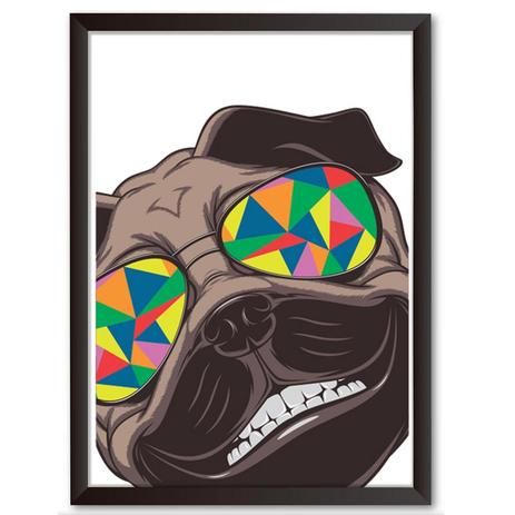 Quadro Decorativo - Pug de Óculos - 34x24cm - Cool art é ruim? Quadro Decorativo - Pug de Óculos - 34x24cm - Cool art é boa?