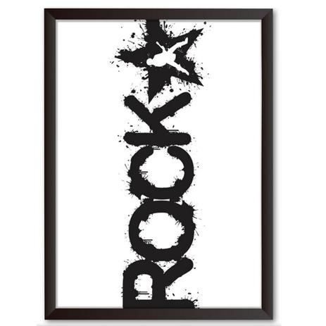 Quadro Decorativo - Rock - 34x24cm - Cool art Menor preço em Quadro Decorativo - Rock - 34x24cm - Cool art