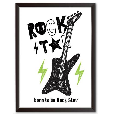 Quadro Decorativo - Rock Star - 34x24cm - Cool art Menor preço em Quadro Decorativo - Rock Star - 34x24cm - Cool art