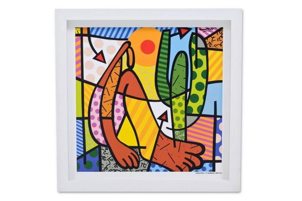 Quadro Decorativo Romero Britto Abaporu 35x35cm - Decore pronto Menor preço em Quadro Decorativo Romero Britto Abaporu 35x35cm - Decore pronto