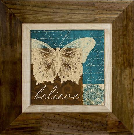 Quadro Decorativo Rústico Acredite nas Borboletas s/ Vidro 50x50cm - Decore pronto Menor preço em Quadro Decorativo Rústico Acredite nas Borboletas s/ Vidro 50x50cm - Decore pronto