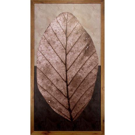 Quadro Decorativo Rústico Folha Marrom em Tom Envelhecido 50x100cm - Decore pronto Menor preço em Quadro Decorativo Rústico Folha Marrom em Tom Envelhecido 50x100cm - Decore pronto