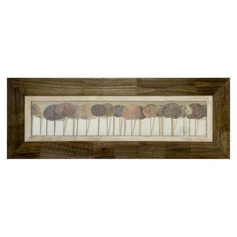 Quadro Decorativo Rústico Folhas Leaves Show 110x40cm - Decore pronto Menor preço em Quadro Decorativo Rústico Folhas Leaves Show 110x40cm - Decore pronto