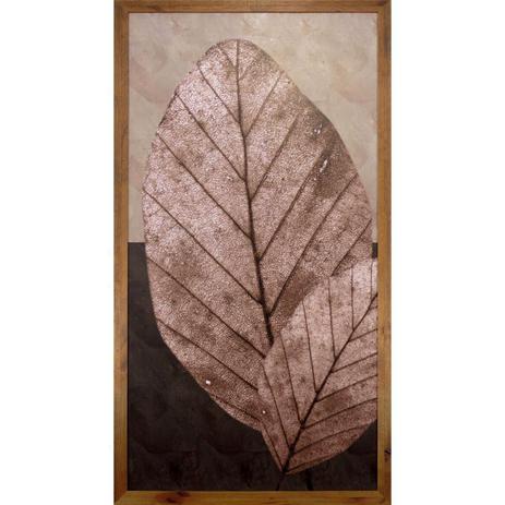Quadro Decorativo Rústico Folhas Marrons em Tom Envelhecido 50x100cm - Decore pronto Menor preço em Quadro Decorativo Rústico Folhas Marrons em Tom Envelhecido 50x100cm - Decore pronto
