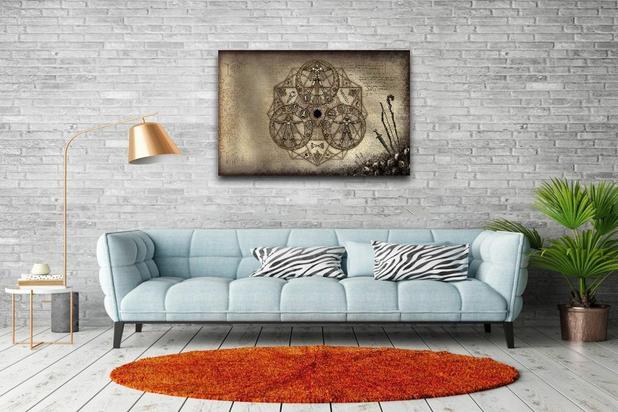 Quadro Decorativo Sala Homem Vitruviano Roda Da Vida Podium Quadro Decorativo Magazine Luiza