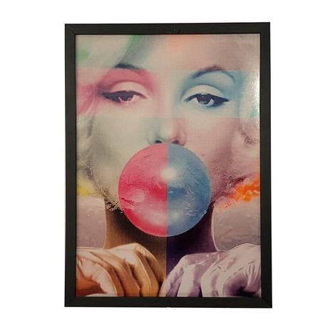 Quadro Decorativo Sala Metal Marilyn Chiclete Preto 30x40x1 - Maisaz Menor preço em Quadro Decorativo Sala Metal Marilyn Chiclete Preto 30x40x1 - Maisaz