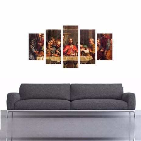 Quadro Decorativo Santa Ceia Religioso 200x100 - Quadros mais Menor preço em Quadro Decorativo Santa Ceia Religioso 200x100 - Quadros mais