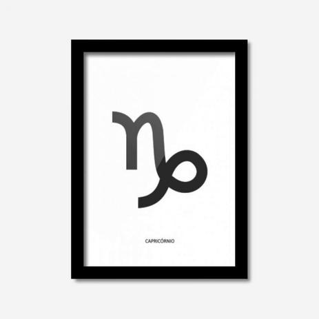 Quadro Decorativo Signo de Capricórnio Los Quadros Preto Menor preço em Quadro Decorativo Signo de Capricórnio Los Quadros Preto