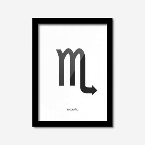 Quadro Decorativo Signo de Escorpião Los Quadros Preto Menor preço em Quadro Decorativo Signo de Escorpião Los Quadros Preto