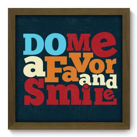 Quadro Decorativo - Smile - 33cm x 33cm - 015qdrm - Allodi Menor preço em Quadro Decorativo - Smile - 33cm x 33cm - 015qdrm - Allodi