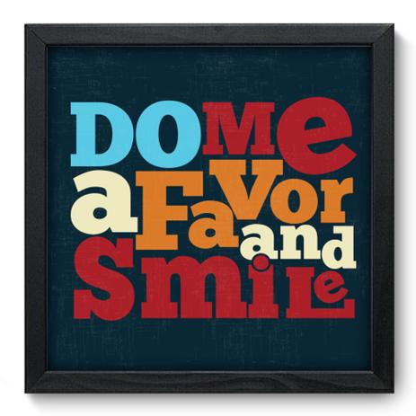 Quadro Decorativo - Smile - 33cm x 33cm - 015qdrp - Allodi Menor preço em Quadro Decorativo - Smile - 33cm x 33cm - 015qdrp - Allodi