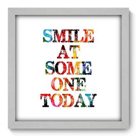 Quadro Decorativo - Smile - 33cm x 33cm - 169qdrb - Allodi Menor preço em Quadro Decorativo - Smile - 33cm x 33cm - 169qdrb - Allodi