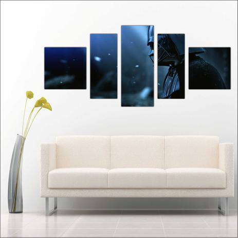 Quadro Decorativo Star Wars Darth Vader Mosaico 5 Peças GG1 - Vital Menor preço em Quadro Decorativo Star Wars Darth Vader Mosaico 5 Peças GG1 - Vital