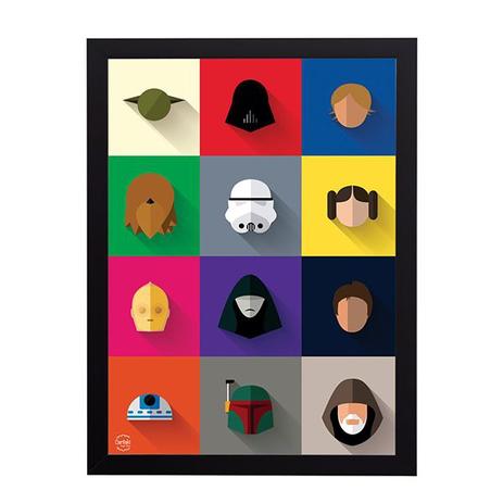 Quadro Decorativo Star Wars Episódio IV 33x45cm - Cantaki Menor preço em Quadro Decorativo Star Wars Episódio IV 33x45cm - Cantaki