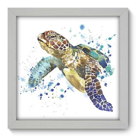 Quadro Decorativo - Tartaruga - 22cm x 22cm - 082qdsb - Allodi Menor preço em Quadro Decorativo - Tartaruga - 22cm x 22cm - 082qdsb - Allodi