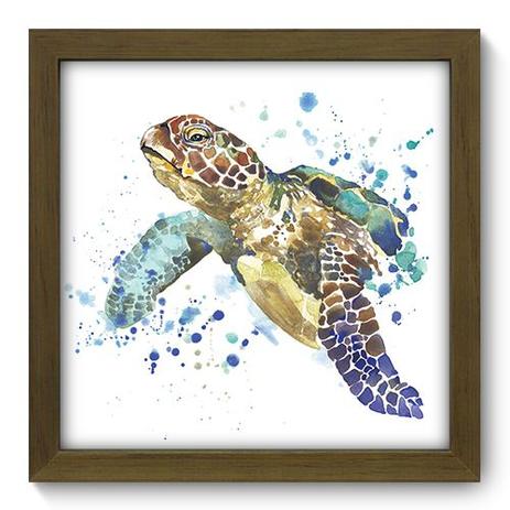 Quadro Decorativo - Tartaruga - 22cm x 22cm - 082qdsm - Allodi Menor preço em Quadro Decorativo - Tartaruga - 22cm x 22cm - 082qdsm - Allodi