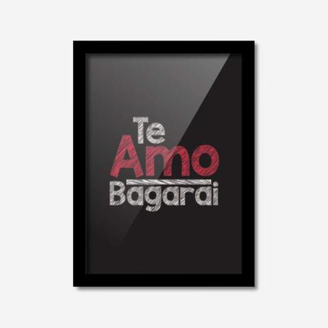 Quadro Decorativo Te Amo Bagarai 45cmx33cm Los Quadros Preto Menor preço em Quadro Decorativo Te Amo Bagarai 45cmx33cm Los Quadros Preto