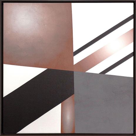 Quadro Decorativo Tela Canvas Abstrata Colorida com Moldura Marrom II 60x60cm - Decore pronto Menor preço em Quadro Decorativo Tela Canvas Abstrata Colorida com Moldura Marrom II 60x60cm - Decore pronto
