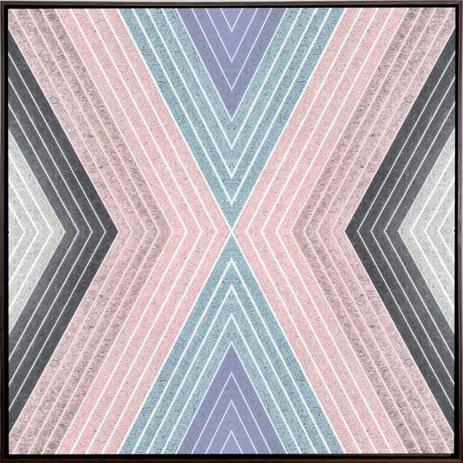 Quadro Decorativo Tela Canvas Abstrata Geométrica com Moldura Marrom II 60x60cm - Decore pronto Menor preço em Quadro Decorativo Tela Canvas Abstrata Geométrica com Moldura Marrom II 60x60cm - Decore pronto