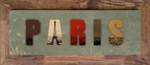 Quadro Decorativo Tela com Moldura Rústica Paris 100x40cm - Decore pronto Menor preço em Quadro Decorativo Tela com Moldura Rústica Paris 100x40cm - Decore pronto