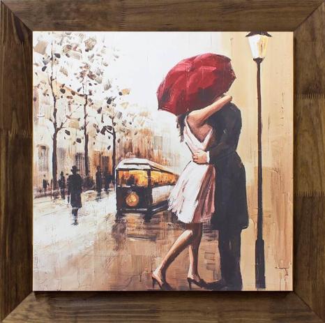 Quadro Decorativo Tela Emoldurada Rústica Casal 75x75cm - Decore pronto Menor preço em Quadro Decorativo Tela Emoldurada Rústica Casal 75x75cm - Decore pronto