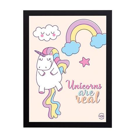 Quadro Decorativo Unicorn are Real 33x45cm - Cantaki Menor preço em Quadro Decorativo Unicorn are Real 33x45cm - Cantaki