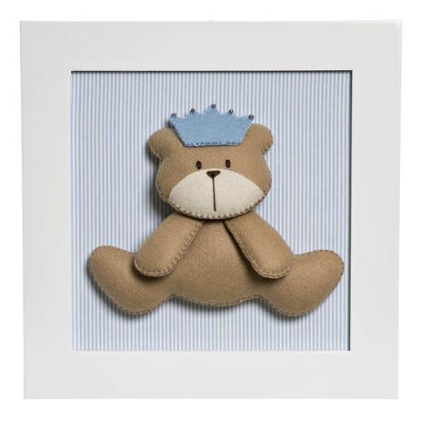 Quadro Decorativo Urso Príncipe Quarto Bebê Infantil Menino - Potinho de mel Menor preço em Quadro Decorativo Urso Príncipe Quarto Bebê Infantil Menino - Potinho de mel