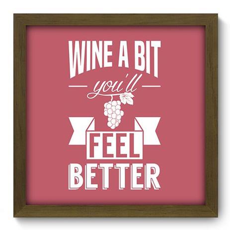 Menor preço em Quadro Decorativo - Vinho - 33cm x 33cm - 319qdcm - Allodi