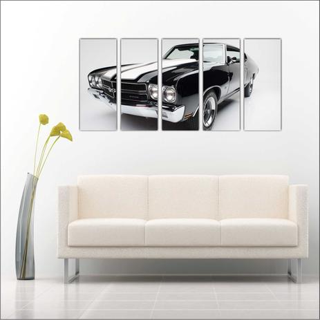 Quadro Decorativo Vintage Carros Antigos Mosaico Com 5 Peças GG15 - Vital quadros do brasil Menor preço em Quadro Decorativo Vintage Carros Antigos Mosaico Com 5 Peças GG15 - Vital quadros do brasil