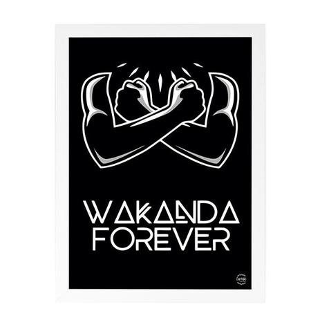 Quadro Decorativo Wakanda Forever Pantera Negra 33x45cm - Cantaki Menor preço em Quadro Decorativo Wakanda Forever Pantera Negra 33x45cm - Cantaki