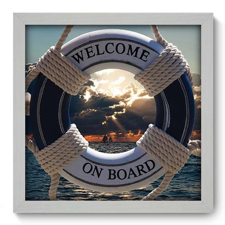 Quadro Decorativo - Welcome on Board - 33cm x 33cm - 048qdkb - Allodi Menor preço em Quadro Decorativo - Welcome on Board - 33cm x 33cm - 048qdkb - Allodi