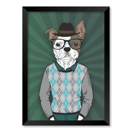 Menor preço em QUADRO DOG FACE - TAMANHO A2 - Moldura Preta Com Acrílico - Pôster no quadro