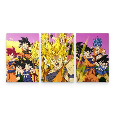 Quadro Decorativo Dragon Ball Goku Super Sayajin 1 Peça M22