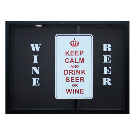 Quadro Duplo Keep Calm And Drink Beer Betume 30x40cm - Kapos Menor preço em Quadro Duplo Keep Calm And Drink Beer Betume 30x40cm - Kapos