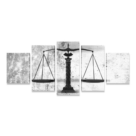 Quadro Escritório Advocacia Balança da Justiça Branco PEQ - Bimper Menor preço em Quadro Escritório Advocacia Balança da Justiça Branco PEQ - Bimper