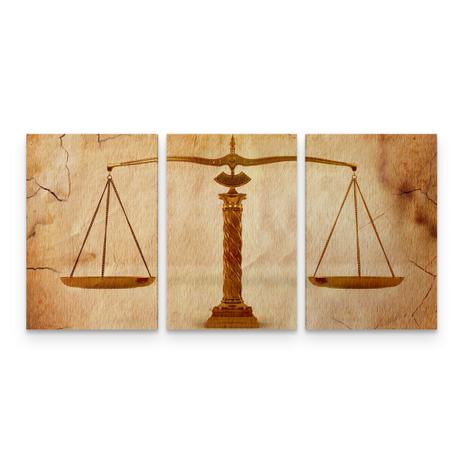 Quadro Escritório Advocacia Balança Justiça Sépia Em 3 Telas - Bimper Menor preço em Quadro Escritório Advocacia Balança Justiça Sépia Em 3 Telas - Bimper