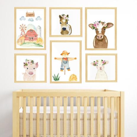 quadro fazendinha quarto de bebe menina decorativo cavalo - estilo nobre Menor preço em quadro fazendinha quarto de bebe menina decorativo cavalo - estilo nobre