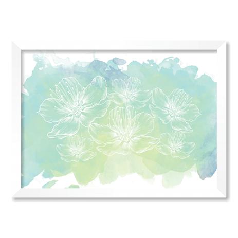 QUADRO FLORES DÁGUA - TAMANHO A4 - Moldura Branca Com Acrílico - Pôster no quadro Menor preço em QUADRO FLORES DÁGUA - TAMANHO A4 - Moldura Branca Com Acrílico - Pôster no quadro