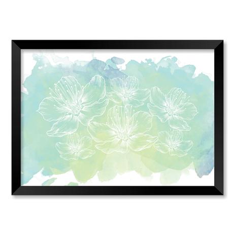 QUADRO FLORES DÁGUA - TAMANHO A4 - Moldura Preta Com Acrílico - Pôster no quadro Menor preço em QUADRO FLORES DÁGUA - TAMANHO A4 - Moldura Preta Com Acrílico - Pôster no quadro
