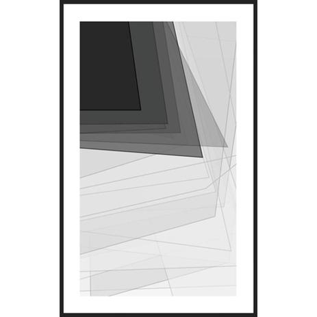 Quadro Geométrico Abstrato em Preto e Branco Decorativo 80x130cm - Decore pronto Menor preço em Quadro Geométrico Abstrato em Preto e Branco Decorativo 80x130cm - Decore pronto