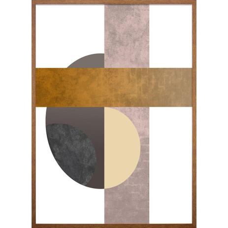 Quadro Geométrico Abstrato Escandinavo GOLD 50x70cm - Decore pronto Menor preço em Quadro Geométrico Abstrato Escandinavo GOLD 50x70cm - Decore pronto