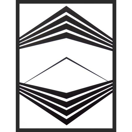 Quadro Geométrico Abstrato Minimalista Preto e Branco 60x80cm - Decore pronto Menor preço em Quadro Geométrico Abstrato Minimalista Preto e Branco 60x80cm - Decore pronto