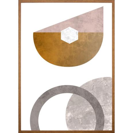 Quadro Geométrico Escandinavo Abstrato GOLD 50x70cm - Decore pronto Menor preço em Quadro Geométrico Escandinavo Abstrato GOLD 50x70cm - Decore pronto