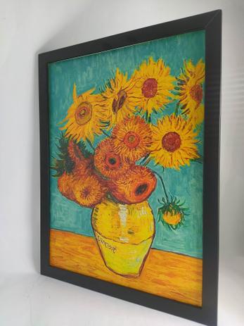 Quadro girassóis de van gogh impresso em tela de pintura 30x40 cm com moldura - Nwprints Menor preço em Quadro girassóis de van gogh impresso em tela de pintura 30x40 cm com moldura - Nwprints