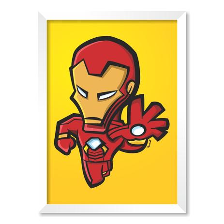 QUADRO HOMEM DE FERRO - TAMANHO A5 - Moldura Branca Com Acrílico - Pôster no quadro é boa?